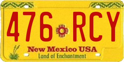 NM license plate 476RCY