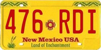 NM license plate 476RDI