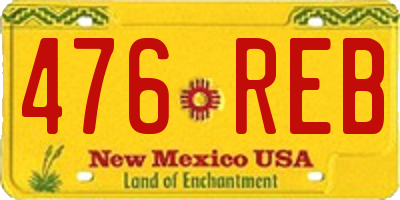 NM license plate 476REB