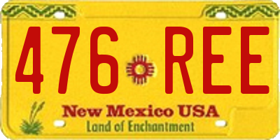 NM license plate 476REE