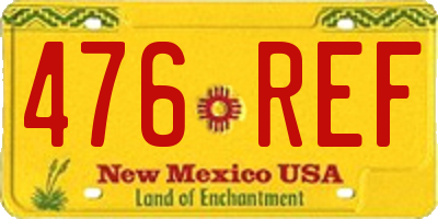 NM license plate 476REF