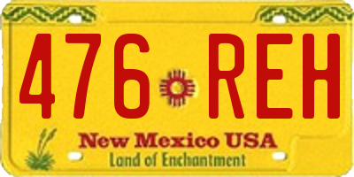 NM license plate 476REH