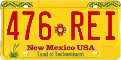 NM license plate 476REI