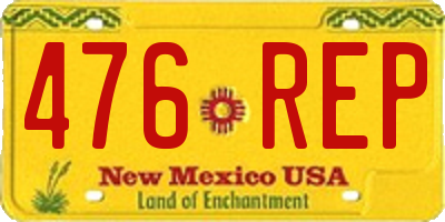 NM license plate 476REP