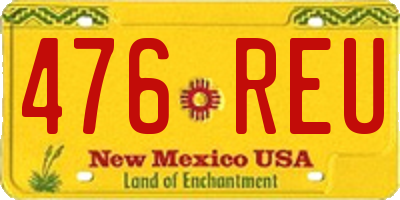 NM license plate 476REU