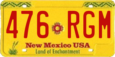 NM license plate 476RGM