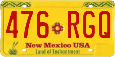 NM license plate 476RGQ
