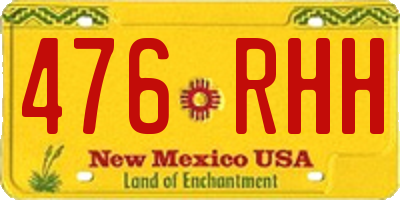 NM license plate 476RHH
