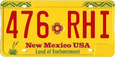 NM license plate 476RHI