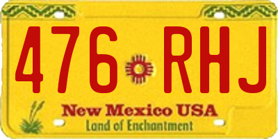 NM license plate 476RHJ