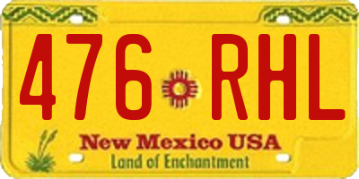 NM license plate 476RHL