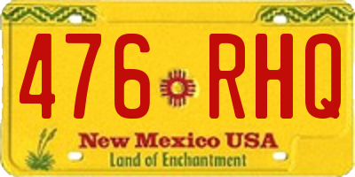 NM license plate 476RHQ