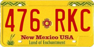NM license plate 476RKC