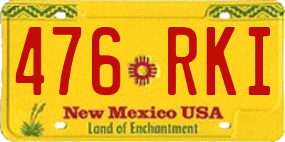 NM license plate 476RKI