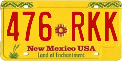 NM license plate 476RKK