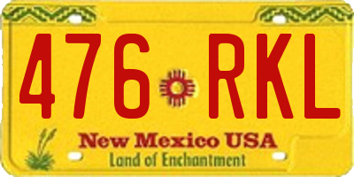 NM license plate 476RKL
