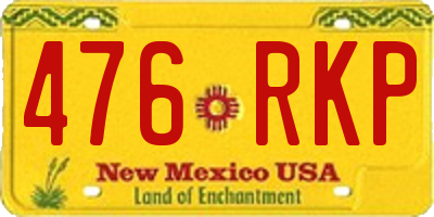 NM license plate 476RKP
