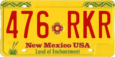 NM license plate 476RKR
