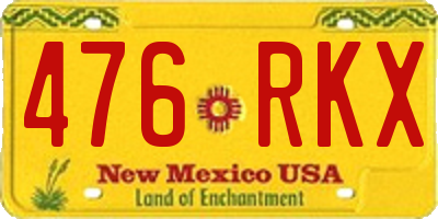 NM license plate 476RKX