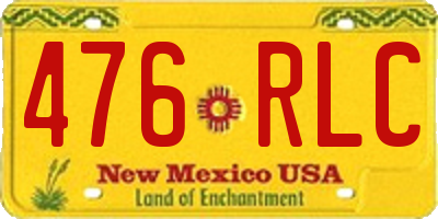 NM license plate 476RLC