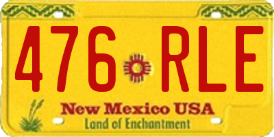 NM license plate 476RLE