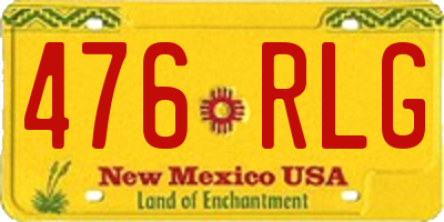 NM license plate 476RLG