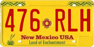 NM license plate 476RLH