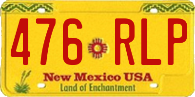 NM license plate 476RLP