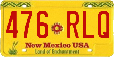 NM license plate 476RLQ