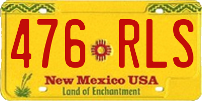 NM license plate 476RLS