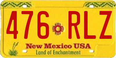 NM license plate 476RLZ