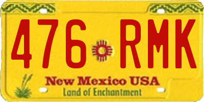 NM license plate 476RMK