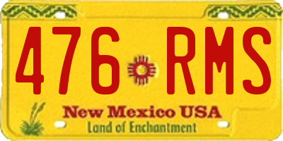 NM license plate 476RMS