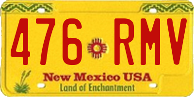 NM license plate 476RMV