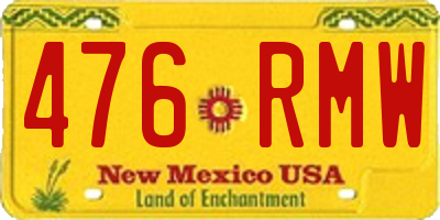 NM license plate 476RMW