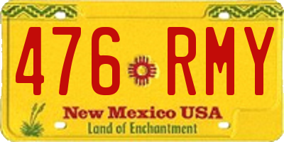 NM license plate 476RMY