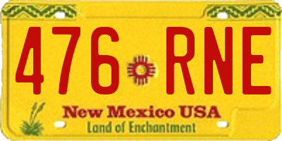 NM license plate 476RNE