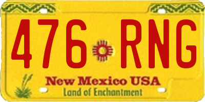NM license plate 476RNG