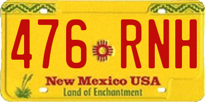 NM license plate 476RNH