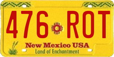 NM license plate 476ROT