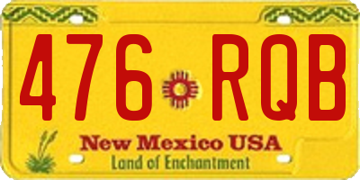 NM license plate 476RQB