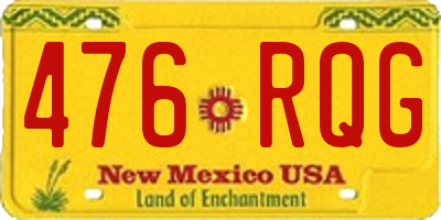 NM license plate 476RQG