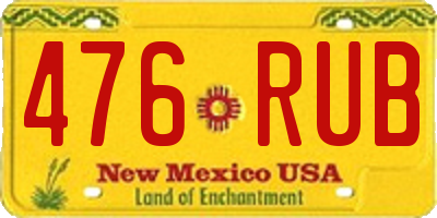 NM license plate 476RUB