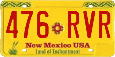 NM license plate 476RVR