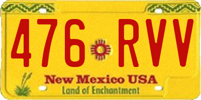 NM license plate 476RVV