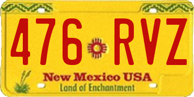 NM license plate 476RVZ