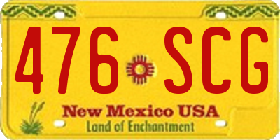 NM license plate 476SCG