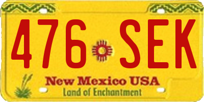 NM license plate 476SEK