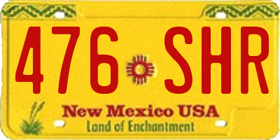 NM license plate 476SHR