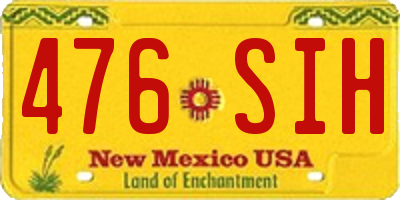 NM license plate 476SIH